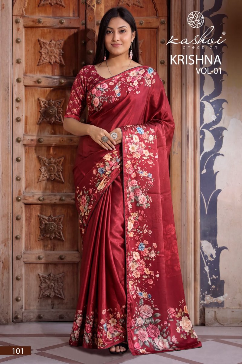 Krishna Vol 1 By Kashvi Chocolate Digital Saree